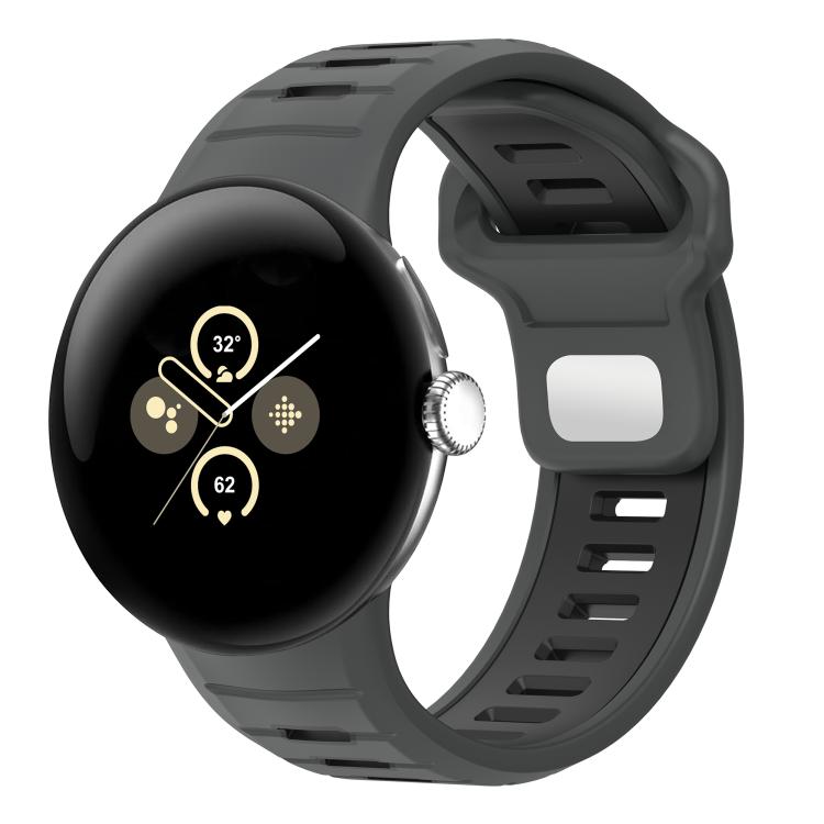 Correia de Relógio em Silicone com Fivela Reversa de Duas Cores, Para Google Pixel Watch 4 / Watch 3 45mm
