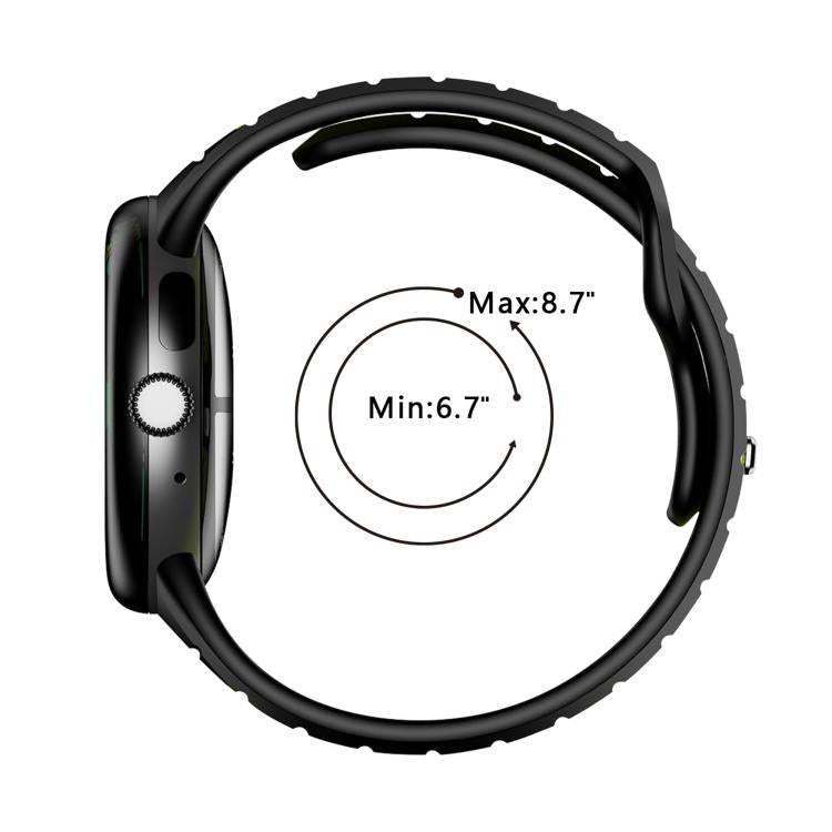Correia de Relógio em Silicone com Fivela Reversa de Duas Cores, Para Google Pixel Watch 4 / Watch 3 45mm