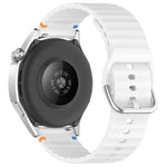 Correia de Relógio em Silicone com Grão Ondulado e Costura 20mm, Para Samsung Galaxy Watch 7 40 / 44mm