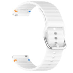 Correia de Relógio em Silicone com Grão Ondulado e Costura 20mm, Para Samsung Galaxy Watch 7 40 / 44mm