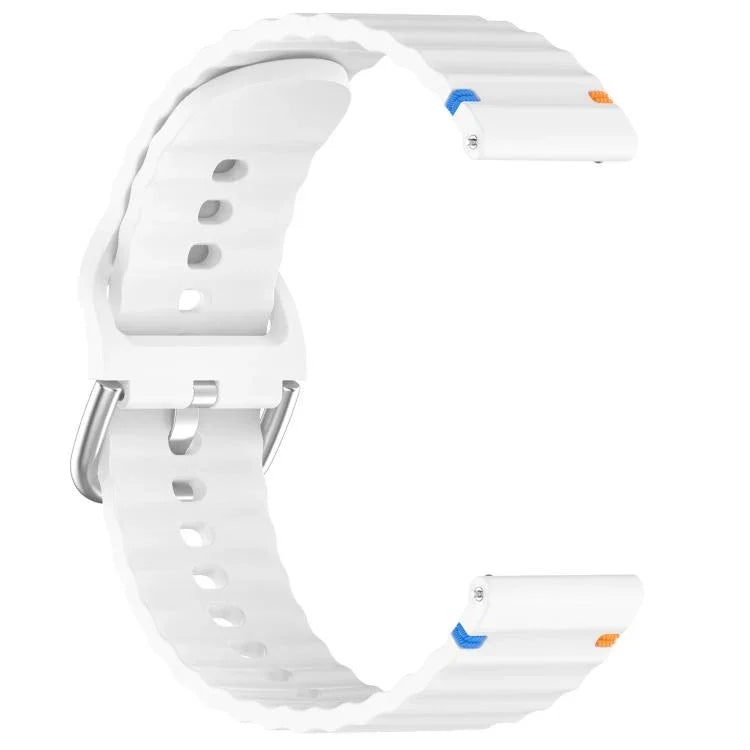 Correia de Relógio em Silicone com Grão Ondulado e Costura 20mm, Para Samsung Galaxy Watch 7 40 / 44mm