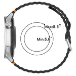 Correia de Relógio em Silicone com Grão Ondulado e Costura 20mm, Para Samsung Galaxy Watch 7 40 / 44mm