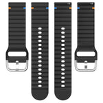 Correia de Relógio em Silicone com Grão Ondulado e Costura 20mm, Para Samsung Galaxy Watch 7 40 / 44mm