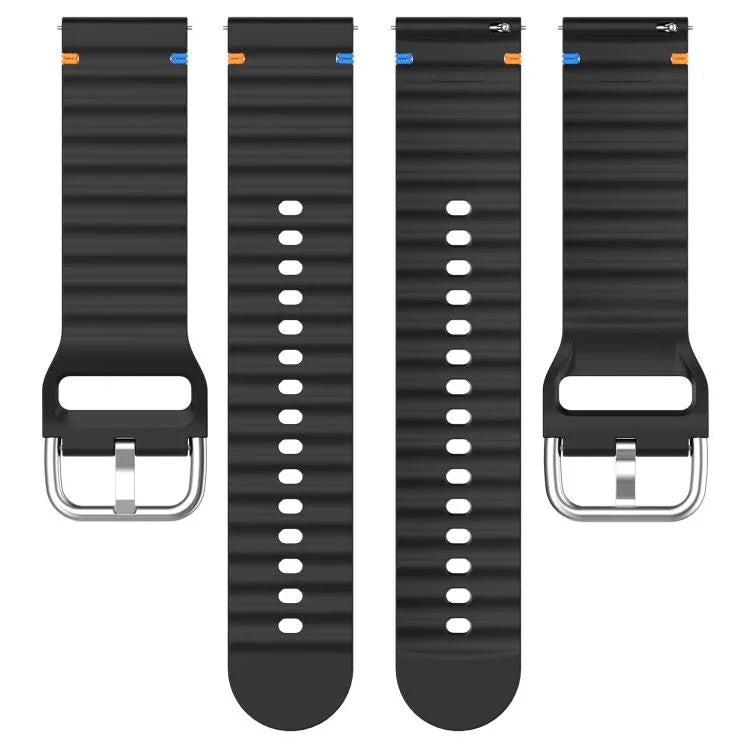 Correia de Relógio em Silicone com Grão Ondulado e Costura 20mm, Para Samsung Galaxy Watch 7 40 / 44mm