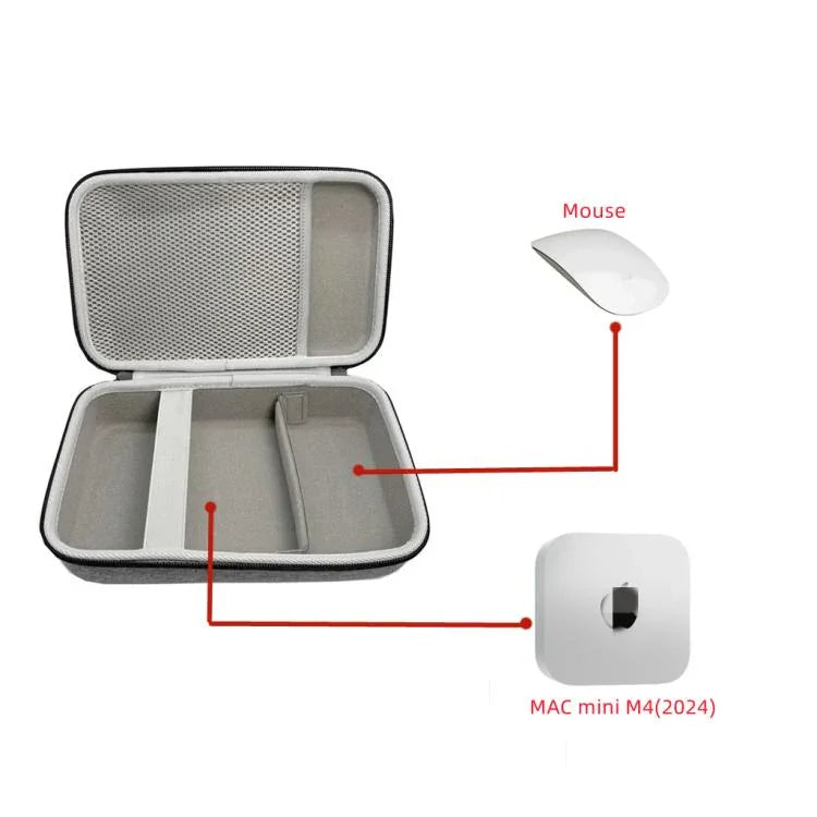 Bolsa de Armazenamento Portátil Antichoque para Apple Mac Mini M4 2024, Mala de Mão
