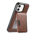Capa de telemóvel em pele com textura de couro Suteni M3 Card Bag MagSafe, para iPhone 13 Pro Max, para iPhone 13 Pro, para iPhone 13, para iPhone 12, para iPhone 12 Pro Max, para iPhone 12 Pro