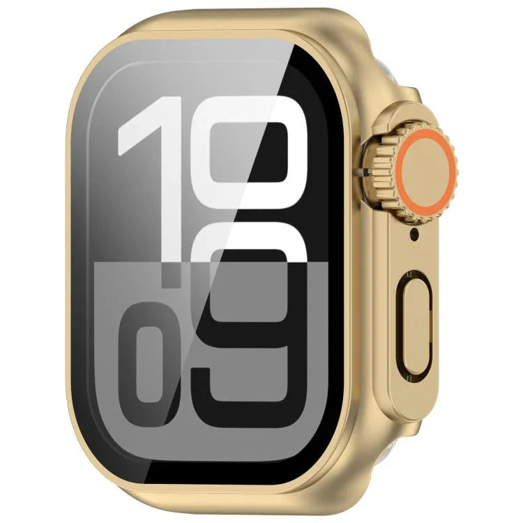 Change to Ultra 49mm Tempered Film Integrated PC Button Watch Case, For Apple Watch Series 6 / 5 / 4 & SE 44mm, For Apple Watch Series 6 / 5 / 4 & SE 40mm, For Apple Watch Series 11 / 10 46mm, For Apple Watch Series 11 / 10 42mm                        ...