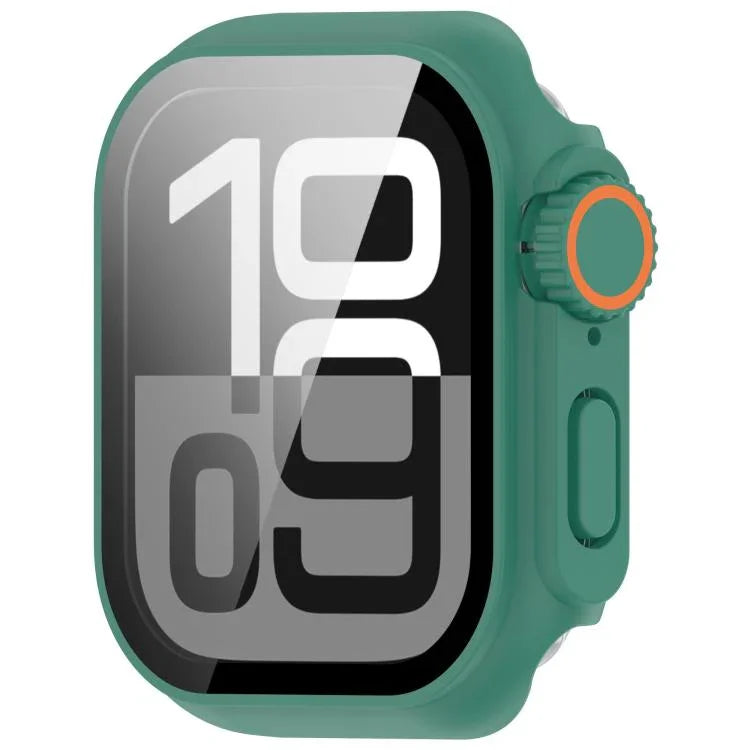 Mudar para Ultra 49mm Filme Temperado Caixa de Relógio com Botão PC Integrado, Para Apple Watch Series 6 / 5 / 4 & SE 44mm, Para Apple Watch Series 6 / 5 / 4 & SE 40mm, Para Apple Watch Series 11 / 10 46mm, Para Apple Watch Series 11 / 10 42mm