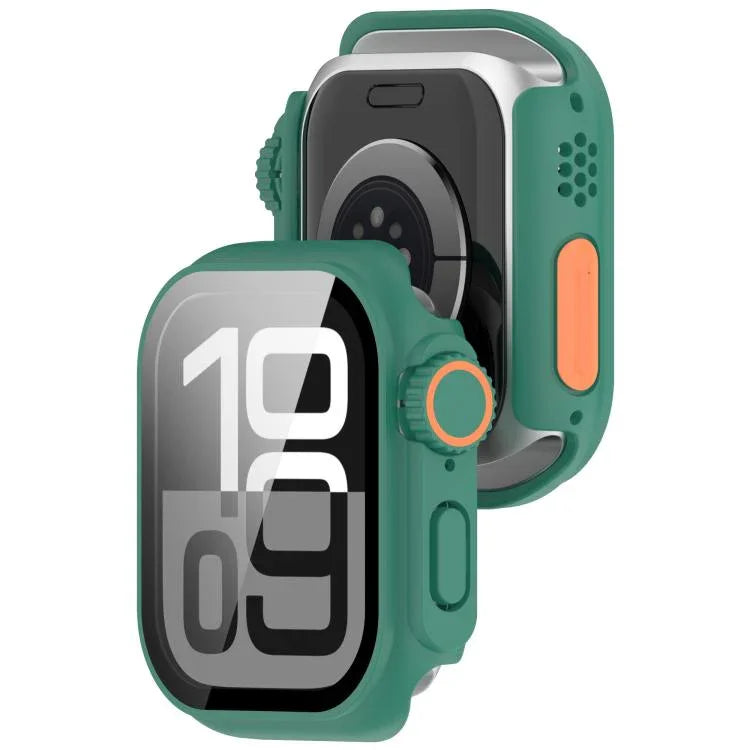Change to Ultra 49mm Tempered Film Integrated PC Button Watch Case, For Apple Watch Series 6 / 5 / 4 & SE 44mm, For Apple Watch Series 6 / 5 / 4 & SE 40mm, For Apple Watch Series 11 / 10 46mm, For Apple Watch Series 11 / 10 42mm                        ...