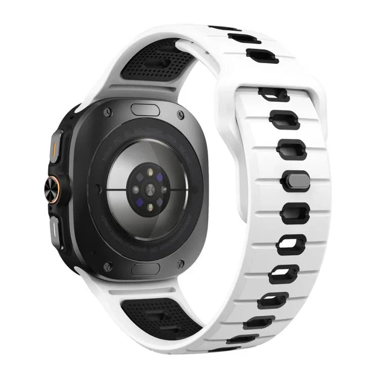 Pulseira de Relógio de Silicone com Fivela Invertida e Risca Horizontal, Para Samsung Galaxy Watch Ultra 47mm / Ultra 2025