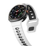 Pulseira de Relógio de Silicone com Fivela Invertida e Risca Horizontal, Para Samsung Galaxy Watch Ultra 47mm / Ultra 2025