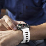 Pulseira de Relógio de Silicone com Fivela Invertida e Risca Horizontal, Para Samsung Galaxy Watch Ultra 47mm / Ultra 2025