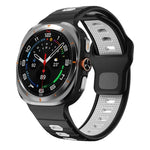 Pulseira de Relógio de Silicone com Fivela Invertida e Risca Horizontal, Para Samsung Galaxy Watch Ultra 47mm / Ultra 2025
