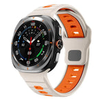 Pulseira de Relógio de Silicone com Fivela Invertida e Risca Horizontal, Para Samsung Galaxy Watch Ultra 47mm / Ultra 2025
