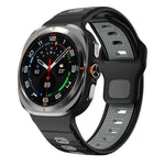 Pulseira de Relógio de Silicone com Fivela Invertida e Risca Horizontal, Para Samsung Galaxy Watch Ultra 47mm / Ultra 2025