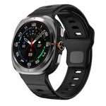 Pulseira de Relógio de Silicone com Fivela Invertida e Risca Horizontal, Para Samsung Galaxy Watch Ultra 47mm / Ultra 2025