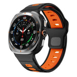 Pulseira de Relógio de Silicone com Fivela Invertida e Risca Horizontal, Para Samsung Galaxy Watch Ultra 47mm / Ultra 2025