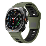 Pulseira de Relógio de Silicone com Fivela Invertida e Risca Horizontal, Para Samsung Galaxy Watch Ultra 47mm / Ultra 2025
