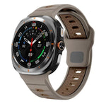 Pulseira de Relógio de Silicone com Fivela Invertida e Risca Horizontal, Para Samsung Galaxy Watch Ultra 47mm / Ultra 2025