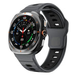 Pulseira de Relógio de Silicone com Fivela Invertida e Risca Horizontal, Para Samsung Galaxy Watch Ultra 47mm / Ultra 2025