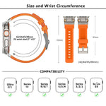 Bracelete de TPU com Conector Metálico para Explorador Outdoor Kalebol, Para Apple Watch 46mm / 49mm / 45mm / 44mm