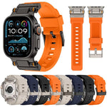Bracelete de TPU com Conector Metálico para Explorador Outdoor Kalebol, Para Apple Watch 46mm / 49mm / 45mm / 44mm