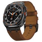 Pulseira de relógio em pele Crazy Horse, para Samsung Galaxy Watch Ultra 47mm / Ultra 2025