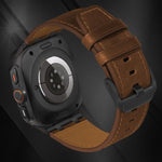 Pulseira de relógio em pele Crazy Horse, para Samsung Galaxy Watch Ultra 47mm / Ultra 2025