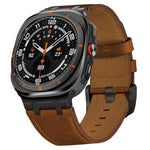Pulseira de relógio em pele Crazy Horse, para Samsung Galaxy Watch Ultra 47mm / Ultra 2025