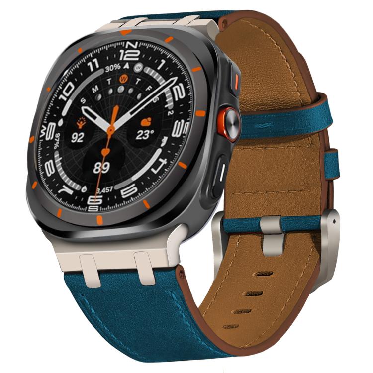 Pulseira de relógio em pele Crazy Horse, para Samsung Galaxy Watch Ultra 47mm / Ultra 2025