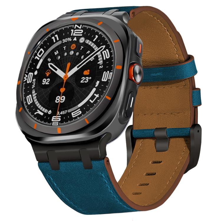 Pulseira de relógio em pele Crazy Horse, para Samsung Galaxy Watch Ultra 47mm / Ultra 2025