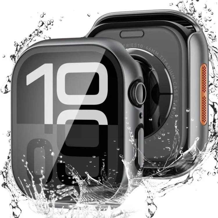 Tempered Film Integrated PC Watch Protective Case, For Apple Watch Series 6 / 5 / 4 & SE 44mm, For Apple Watch Series 6 / 5 / 4 & SE 40mm, For Apple Watch Series 11 / 10 46mm, For Apple Watch Series 11 / 10 42mm, For Apple Watch Series 9 / 8 / 7 45mm  ...