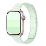 Pulseira Magnética Slim de Silicone em Forma de I com Três Contas, para Apple Watch 46mm / 49mm / 45mm / 44mm, para Apple Watch 42mm / 41mm / 40mm / 38mm