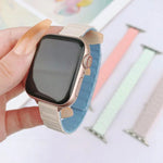 Pulseira Magnética Slim de Silicone em Forma de I com Três Contas, para Apple Watch 46mm / 49mm / 45mm / 44mm, para Apple Watch 42mm / 41mm / 40mm / 38mm