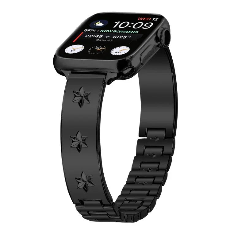 Pulseira de Pétalas de Floco de Neve Bracelete de Metal para Apple Watch 46mm / 49mm / 45mm / 44mm, para Apple Watch 42mm / 41mm / 40mm / 38mm