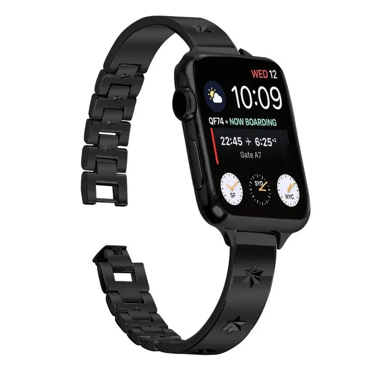 Pulseira de Pétalas de Floco de Neve Bracelete de Metal para Apple Watch 46mm / 49mm / 45mm / 44mm, para Apple Watch 42mm / 41mm / 40mm / 38mm