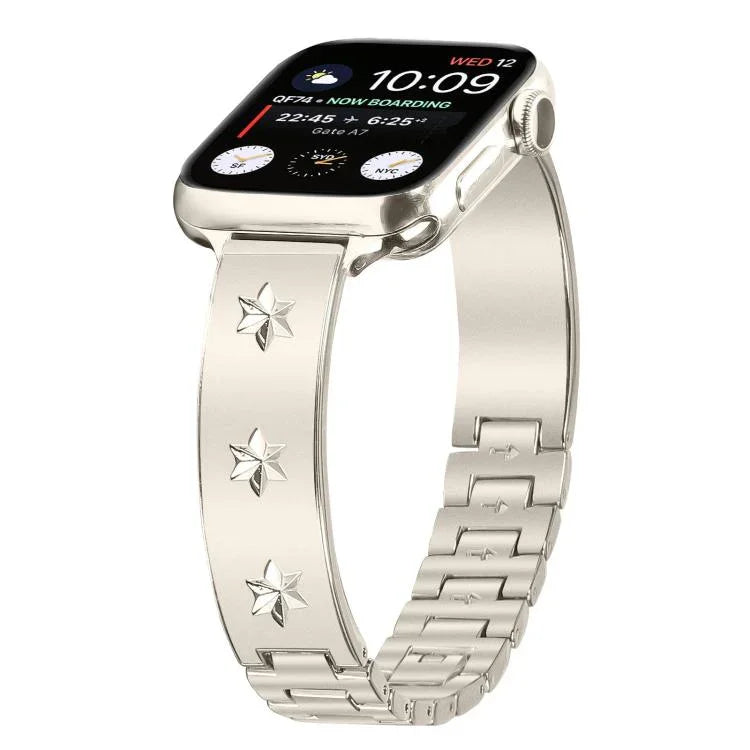 Pulseira de Pétalas de Floco de Neve Bracelete de Metal para Apple Watch 46mm / 49mm / 45mm / 44mm, para Apple Watch 42mm / 41mm / 40mm / 38mm