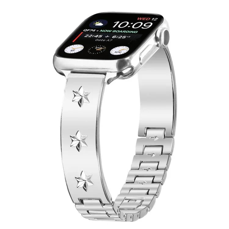 Pulseira de Pétalas de Floco de Neve Bracelete de Metal para Apple Watch 46mm / 49mm / 45mm / 44mm, para Apple Watch 42mm / 41mm / 40mm / 38mm