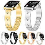 Pulseira de Pétalas de Floco de Neve Bracelete de Metal para Apple Watch 46mm / 49mm / 45mm / 44mm, para Apple Watch 42mm / 41mm / 40mm / 38mm