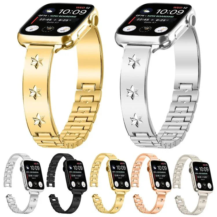 Pulseira de Pétalas de Floco de Neve Bracelete de Metal para Apple Watch 46mm / 49mm / 45mm / 44mm, para Apple Watch 42mm / 41mm / 40mm / 38mm