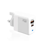 Carregador PD41 GaN PD 45W + USB com Cabo de Dados Type-C para Type-C, Ficha UK, Ficha EUA