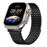Bracelete de Relógio em Aço com Loop Magnético de Nove Contas, Para Apple Watch 46mm / 49mm / 45mm / 44mm, Para Apple Watch 42mm / 41mm / 40mm / 38mm