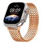 Bracelete de Relógio em Aço com Loop Magnético de Nove Contas, Para Apple Watch 46mm / 49mm / 45mm / 44mm, Para Apple Watch 42mm / 41mm / 40mm / 38mm