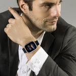 Bracelete de Relógio em Aço com Loop Magnético de Nove Contas, Para Apple Watch 46mm / 49mm / 45mm / 44mm, Para Apple Watch 42mm / 41mm / 40mm / 38mm
