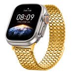 Bracelete de Relógio em Aço com Loop Magnético de Nove Contas, Para Apple Watch 46mm / 49mm / 45mm / 44mm, Para Apple Watch 42mm / 41mm / 40mm / 38mm