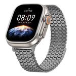 Bracelete de Relógio em Aço com Loop Magnético de Nove Contas, Para Apple Watch 46mm / 49mm / 45mm / 44mm, Para Apple Watch 42mm / 41mm / 40mm / 38mm