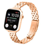 Bracelete de Relógio em Aço com Fivela de Estilingue para Cintura Pequena, Para Apple Watch 46mm / 49mm / 45mm / 44mm, Para Apple Watch 42mm / 41mm / 40mm / 38mm