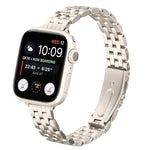 Bracelete de Relógio em Aço com Fivela de Estilingue para Cintura Pequena, Para Apple Watch 46mm / 49mm / 45mm / 44mm, Para Apple Watch 42mm / 41mm / 40mm / 38mm
