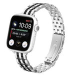 Bracelete de Relógio em Aço com Fivela de Estilingue para Cintura Pequena, Para Apple Watch 46mm / 49mm / 45mm / 44mm, Para Apple Watch 42mm / 41mm / 40mm / 38mm