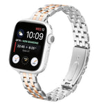 Bracelete de Relógio em Aço com Fivela de Estilingue para Cintura Pequena, Para Apple Watch 46mm / 49mm / 45mm / 44mm, Para Apple Watch 42mm / 41mm / 40mm / 38mm